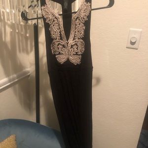 Inc petite black maxi dress
